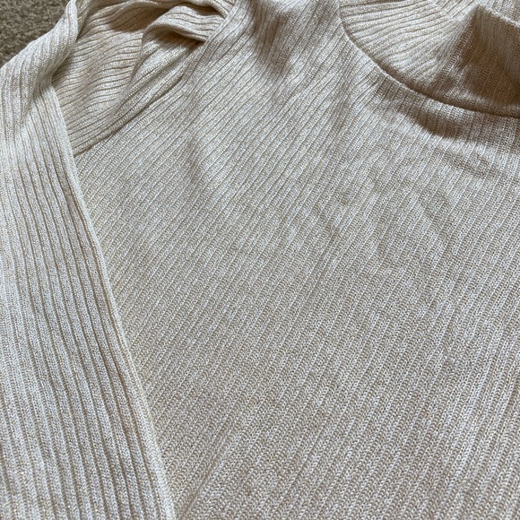 Beautiful off white and gold sparkle thin sweater. - Picture 2 of 3